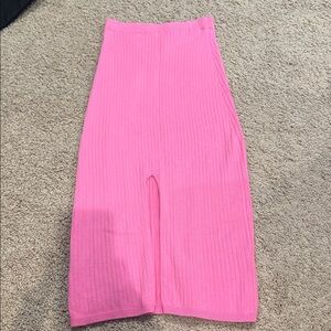 Free People Pink Skyline Midi Skirt